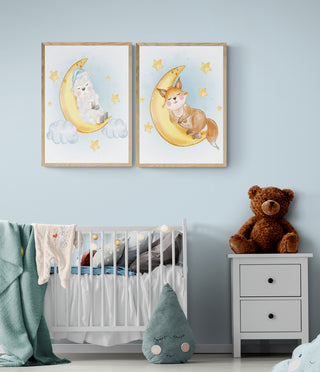 Cuadro Zorrito y Luna