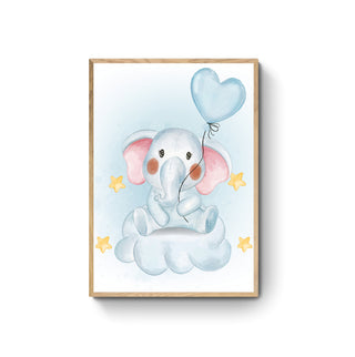 Cuadro Elefante sobre Nube