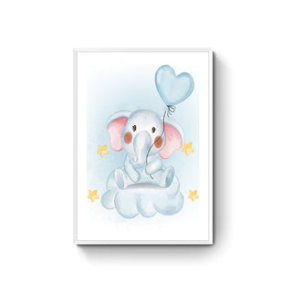 Cuadro Elefante sobre Nube