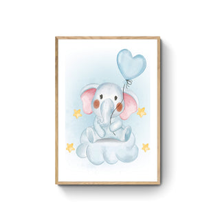 Cuadro Elefante sobre Nube