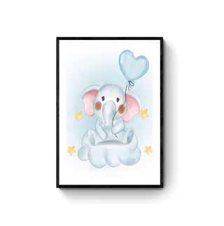 Cuadro Elefante sobre Nube