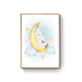Cuadro Oveja y Luna