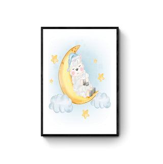 Cuadro Oveja y Luna