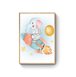 Cuadro Elefante Astronauta
