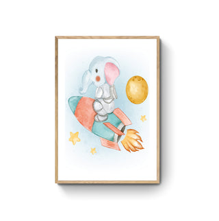 Cuadro Elefante Astronauta