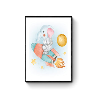 Cuadro Elefante Astronauta