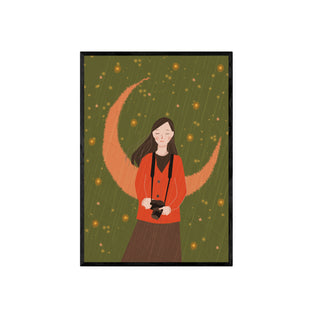 Cuadro La niña y la Luna - Arte Boho | Artenigma