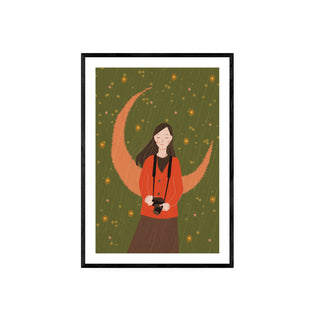 Cuadro La niña y la Luna