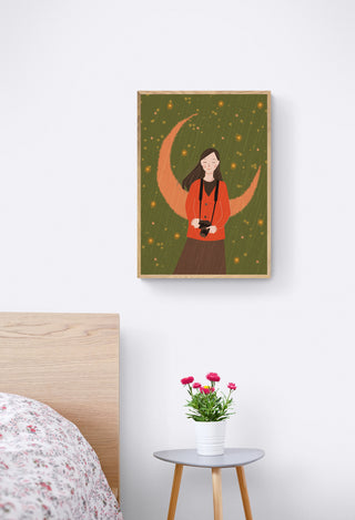 Cuadro La niña y la Luna
