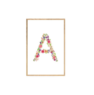 Cuadro A inicial flores - Antonia García de la Huerta