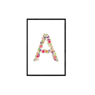 Cuadro A inicial flores - Antonia García de la Huerta - Fine Art Ilustración | Artenigma