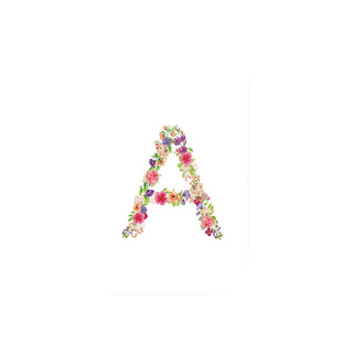 Cuadro A inicial flores - Antonia García de la Huerta