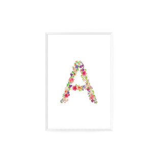 Cuadro A inicial flores - Antonia García de la Huerta