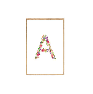 Cuadro A inicial flores - Antonia García de la Huerta