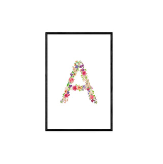 Cuadro A inicial flores - Antonia García de la Huerta
