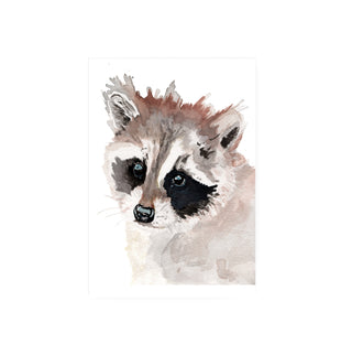 Cuadro Woodland en Acuarela Mapache - Gabriella Pruzzo