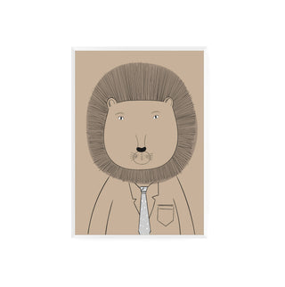 Cuadro Leon al Trabajo