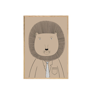 Cuadro Leon al Trabajo