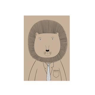 Cuadro Leon al Trabajo