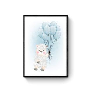 Cuadro Oveja con Globos