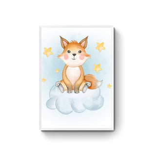 Cuadro Zorrito sobre nube