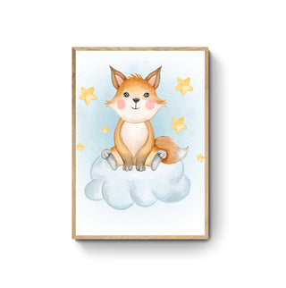 Cuadro Zorrito sobre nube