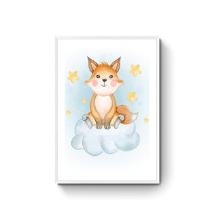 Cuadro Zorrito sobre nube
