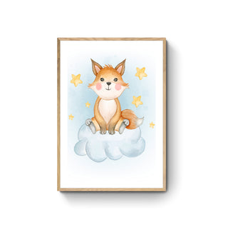 Cuadro Zorrito sobre nube