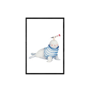 Cuadro Foca - Bernie - Fine Art Ilustración - Artista Chileno | Artenigma
