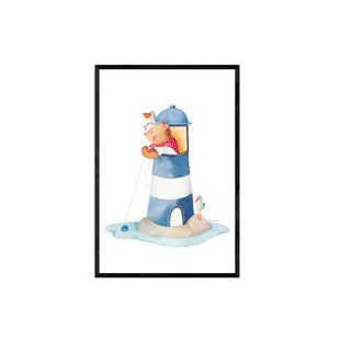 Cuadro Faro - Bernie - Fine Art Ilustración - Artista Chileno | Artenigma