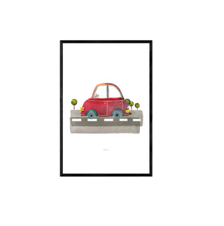 Cuadro Auto - Bernie - Fine Art Ilustración - Artista Chileno | Artenigma