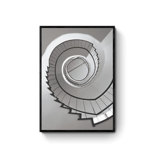 Cuadro Escalera Blanca - Fotografía Arquitectura | Artenigma