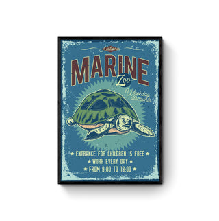 Cuadro Tortuga Marina - Arte Vintage | Artenigma