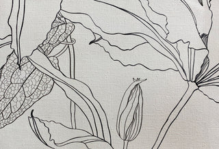 Papel Mural White Flowers - Artenigma