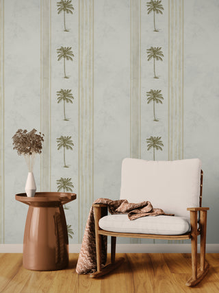 Papel Mural Palmeras Crema - Maria Gracia Mingo