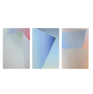 Set Planos de Color, 3 cuadros decorativos abstractos en tonos pastel y azul